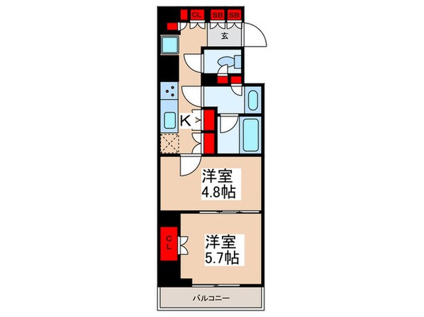 GENOVIA両国Ⅵgreenveilの物件間取画像